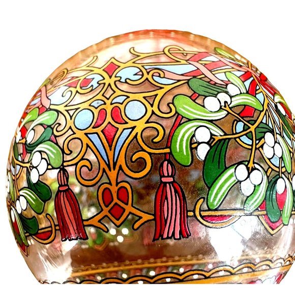 New Hutschenreuther Crystal Ball Christmas Ornament 1996 Art Deco Floral… - Picture 2 of 12